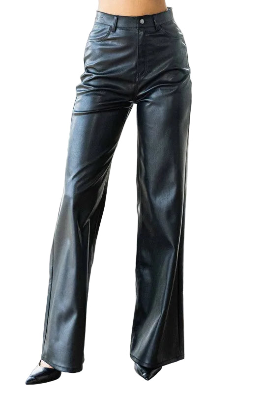 Midnight Edge Vegan Leather Pants