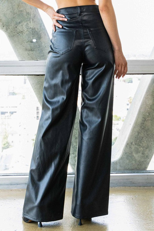 Midnight Edge Vegan Leather Pants