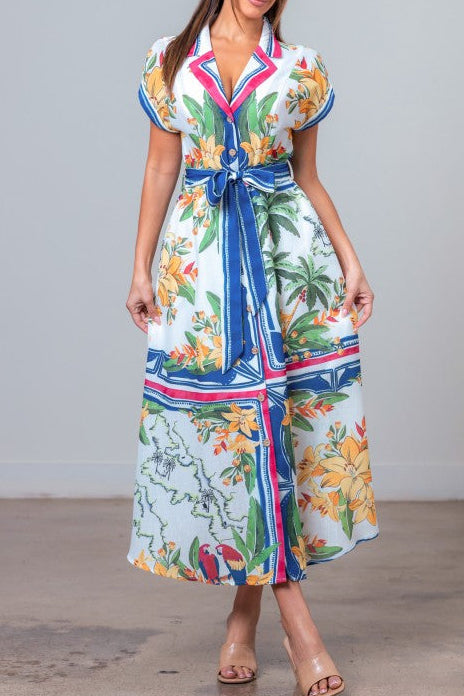 Soft Bloom Midi Dress