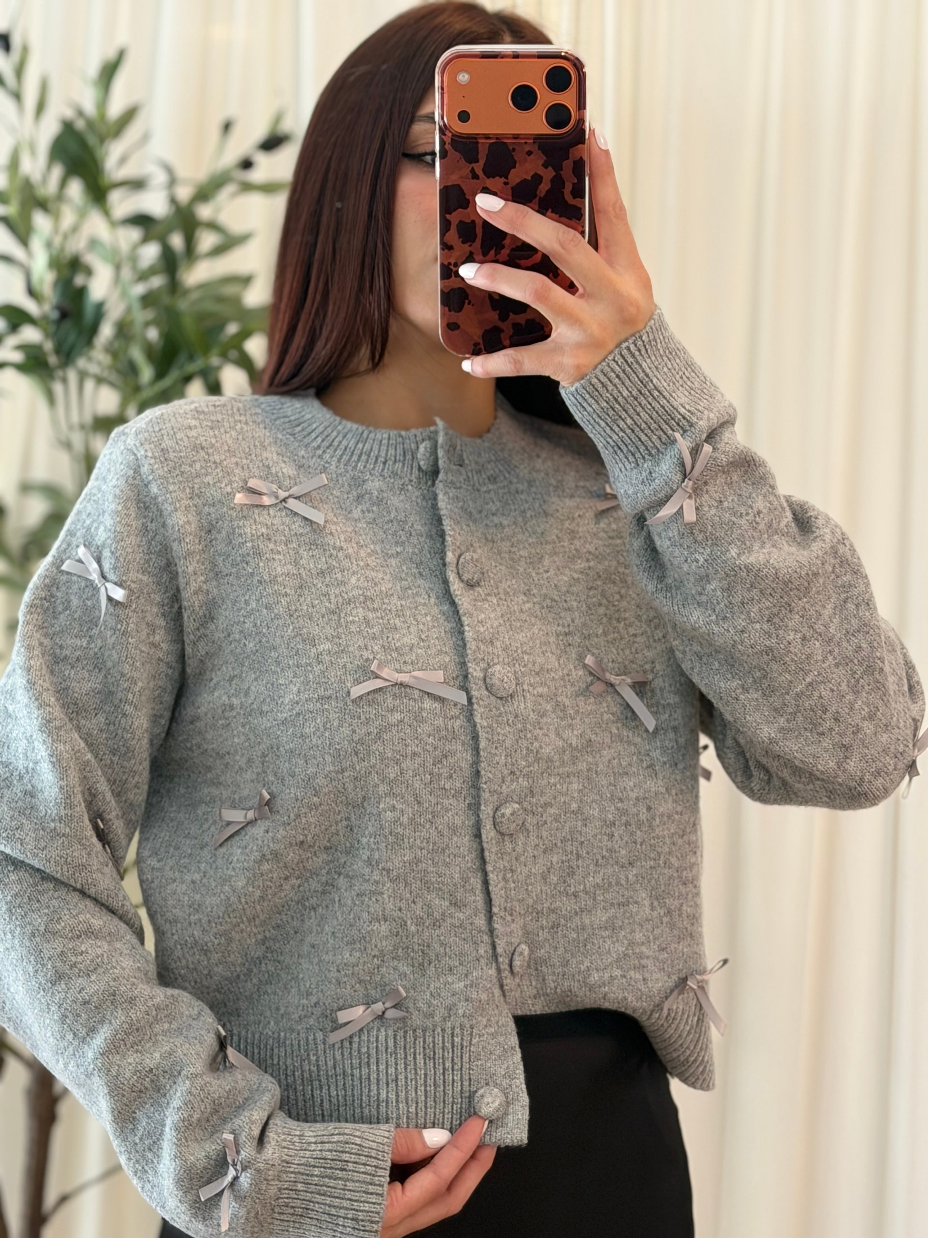 Cardigan With Ribbon Detail 🎀