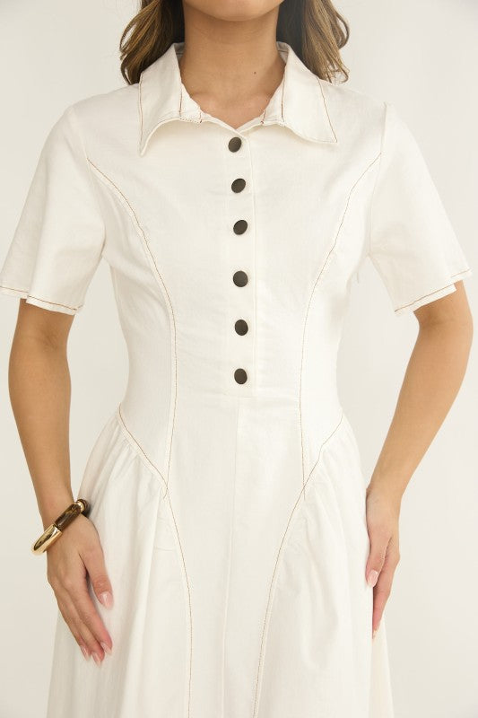 Ivory Muse Denim Dress