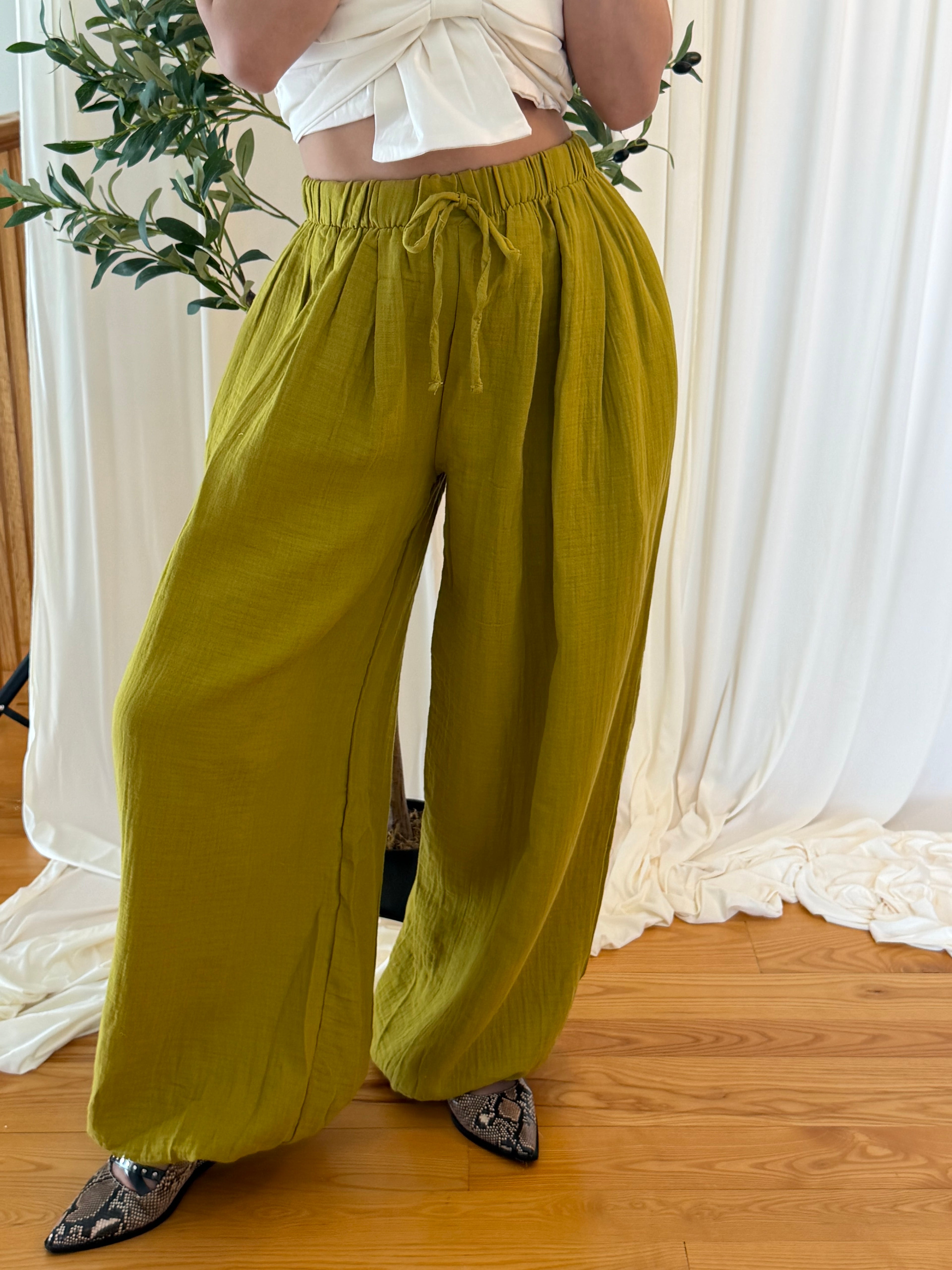 GREEN Parachute Pantolon