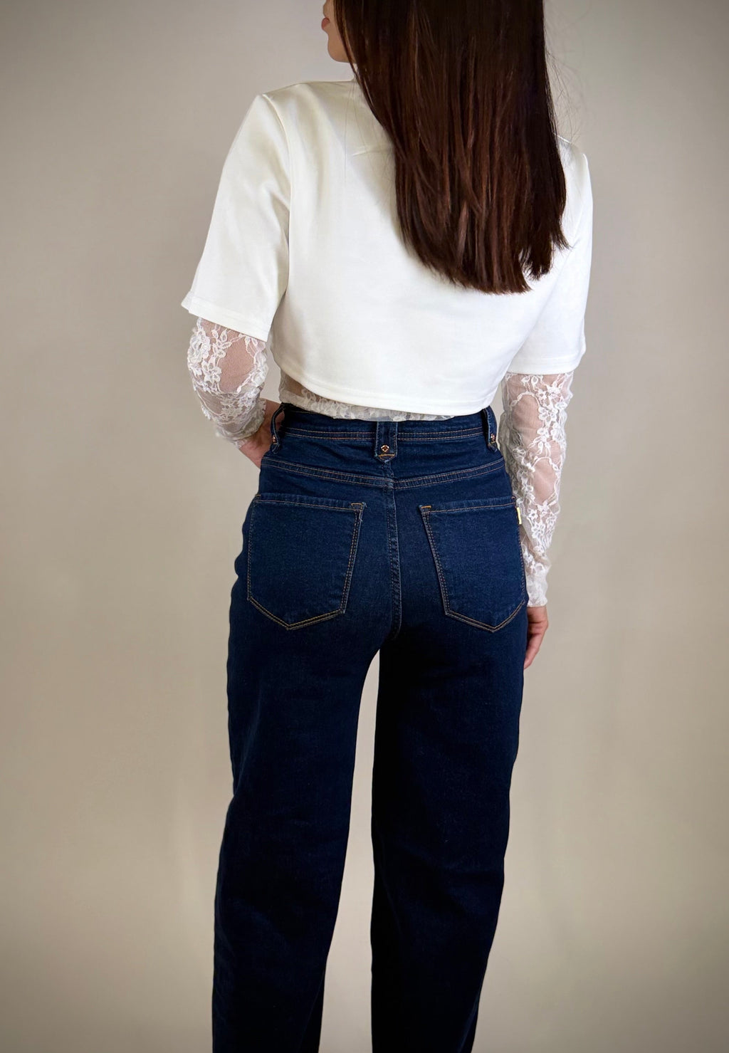 Blue Wide Leg Jeans