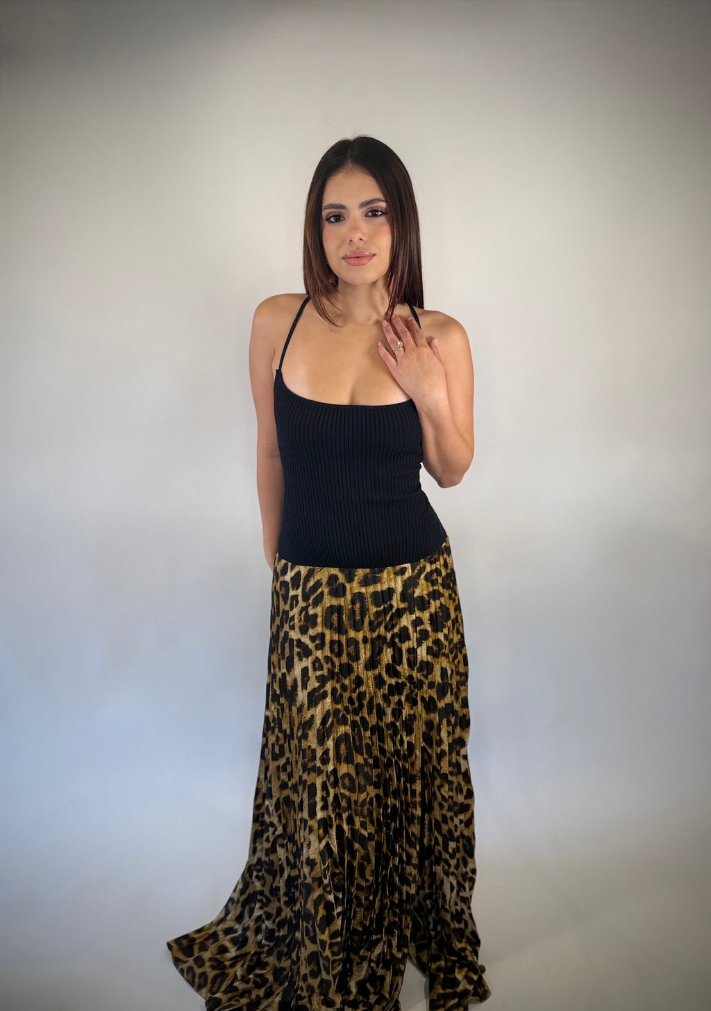 Wild Grace Pleated Maxi Dress