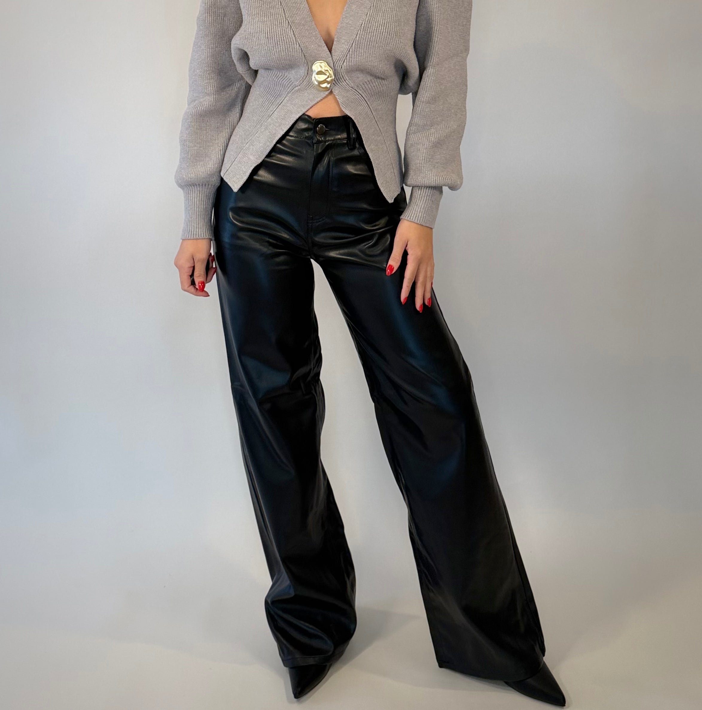 Midnight Edge Vegan Leather Pants
